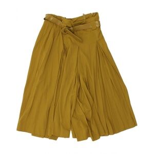 VINTAGE Womens High Waist Wide Leg Casual Shorts UK 18 XL W32 Khaki